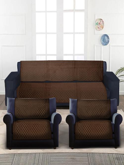 multitex 5 seater quilted velvet ethnic design sofa covers - 19925283 - Very Small Image - 1