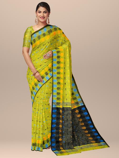 women's self design light green colored saree with blouse - 19925962 - Very Small Image - 1