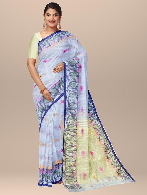 printed saree with blouse - 19925975 - Very Small Image - 1