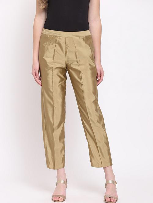 mid rise solid flat front trousers - 19926730 - Very Small Image - 1