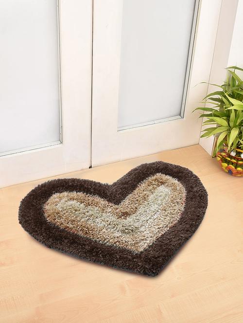 fabinaliv brown solid polyester door mat (58x45 cm) - 19928064 - Very Small Image - 1