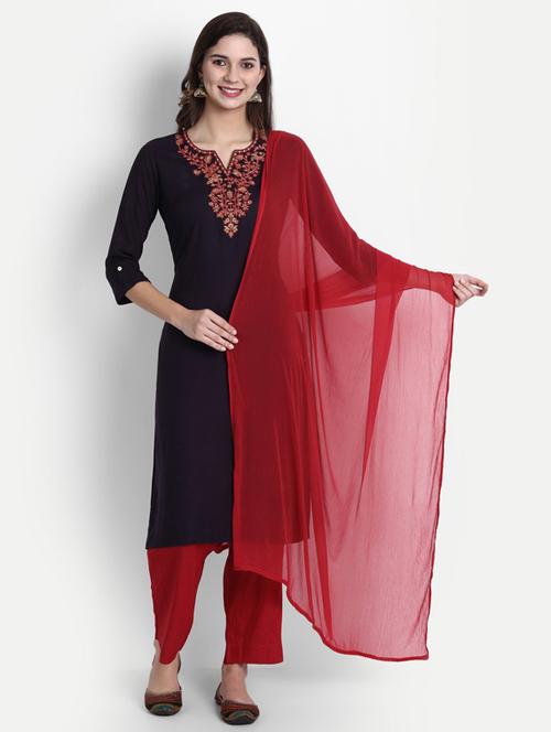 embroidered kurta pant set - 19928139 - Very Small Image - 1