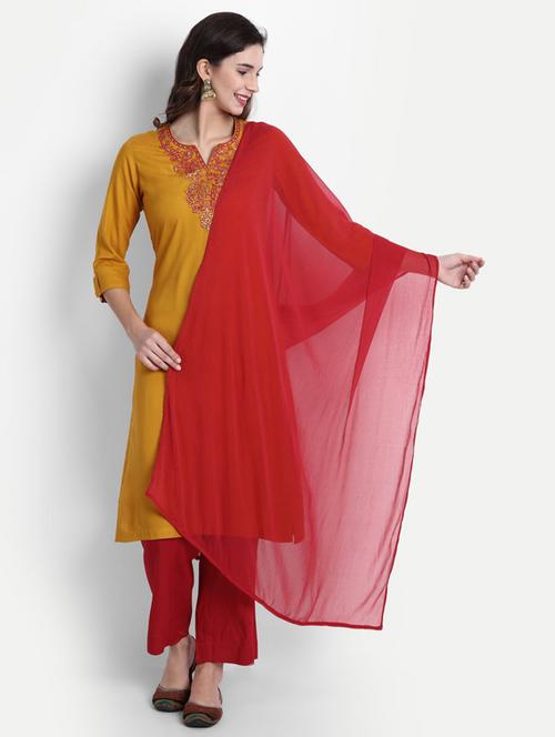 embroidered kurta pant set - 19928140 - Very Small Image - 1