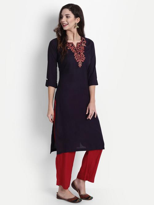 embroidered kurta pant set - 19928186 - Very Small Image - 1