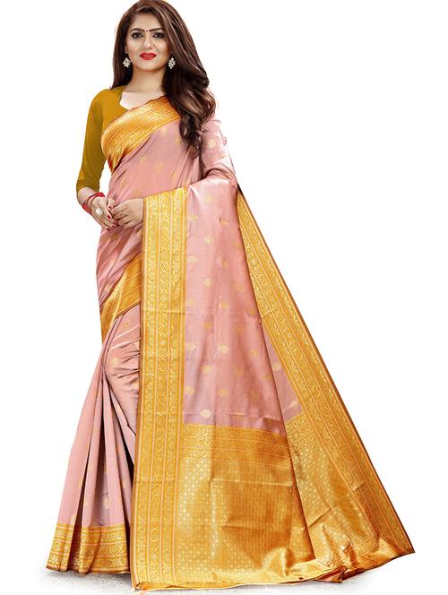 self design woven saree with blouse - 19937531 - Very Small Image - 1