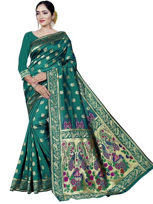 zari woven saree with blouse - 19937579 - Very Small Image - 1