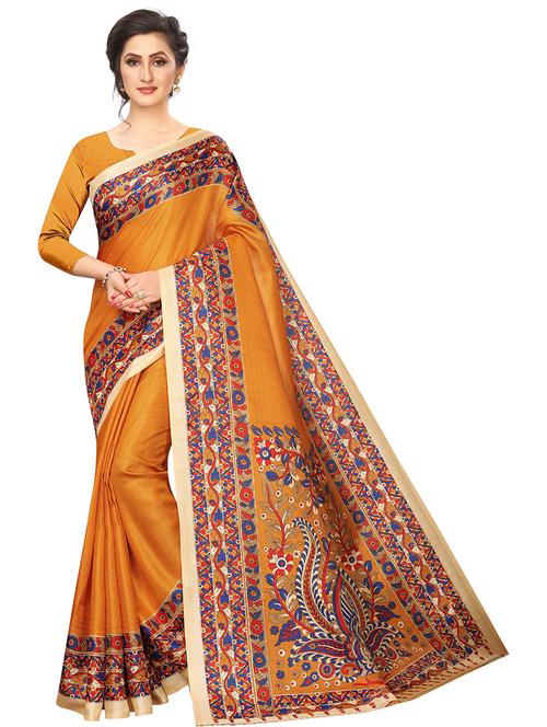 solid bordered saree with blouse - 19937668 - Very Small Image - 1