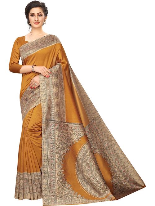 solid bordered saree with blouse - 19937670 - Very Small Image - 1