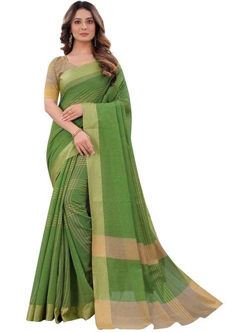 checkered woven saree with blouse - 19937678 - Very Small Image - 1