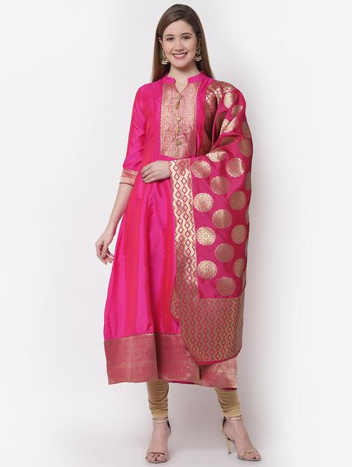 solid anarkali kurta dupatta set - 19937861 - Very Small Image - 1