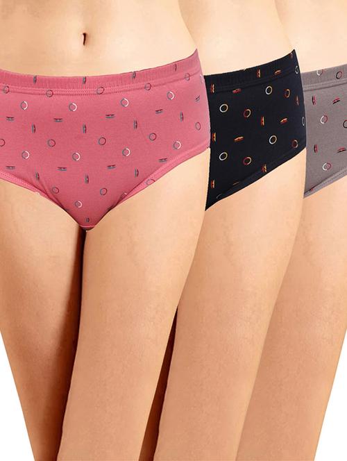 printed cotton hipster panty combo - 19938035 - Very Small Image - 1