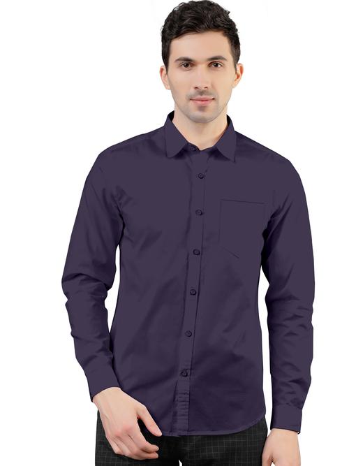 mens solid casual shirt - 19938785 - Very Small Image - 1