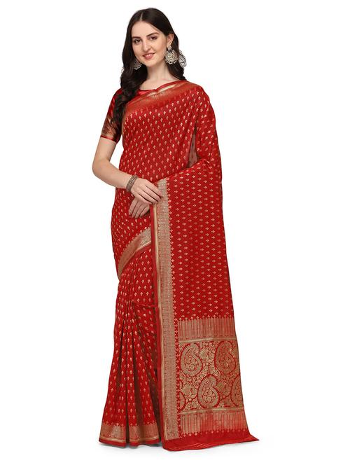 women's banarasi saree with blouse - 19941406 - Very Small Image - 1