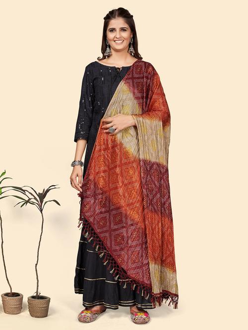 multi colored art silk dupatta - 19942582 - Very Small Image - 1