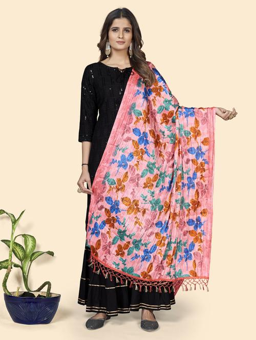 pink art silk dupatta - 19942602 - Very Small Image - 1