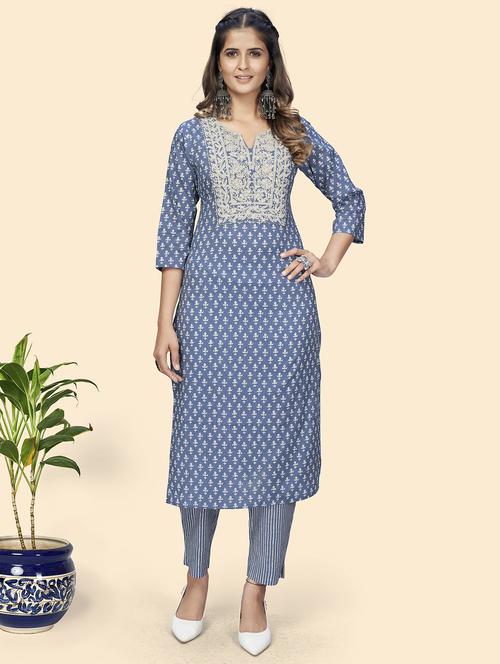 printed kurta pant set - 19942783 - Very Small Image - 1
