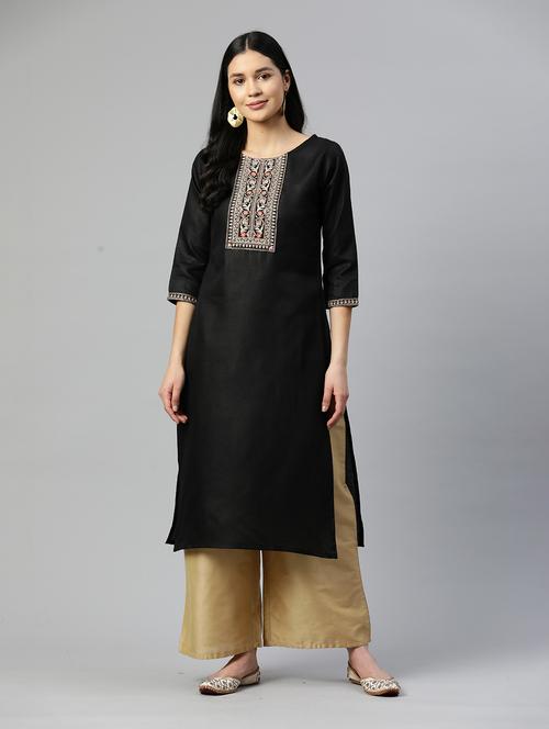 women's straight kurta - 19943145 - Very Small Image - 1
