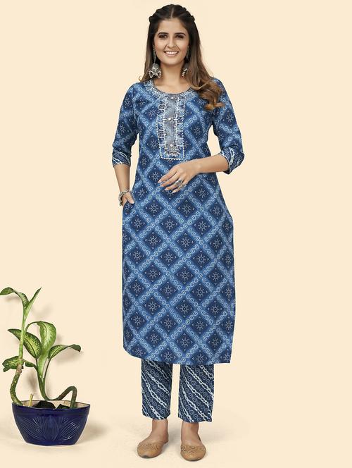 women's straight kurta - 19943250 - Very Small Image - 1