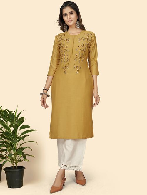 women's straight kurta - 19943283 - Very Small Image - 1