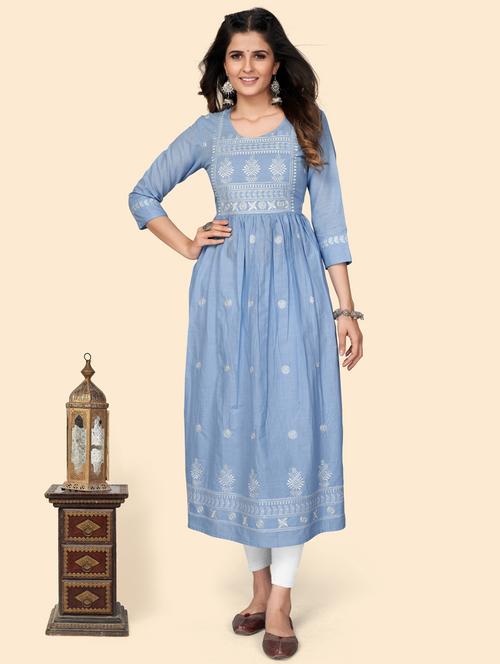 women's flared kurta - 19943462 - Very Small Image - 1