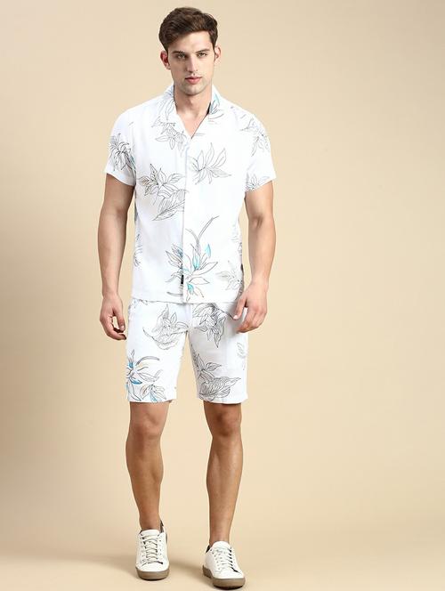 men's printed shorts co-ords set - 19944423 - Very Small Image - 1