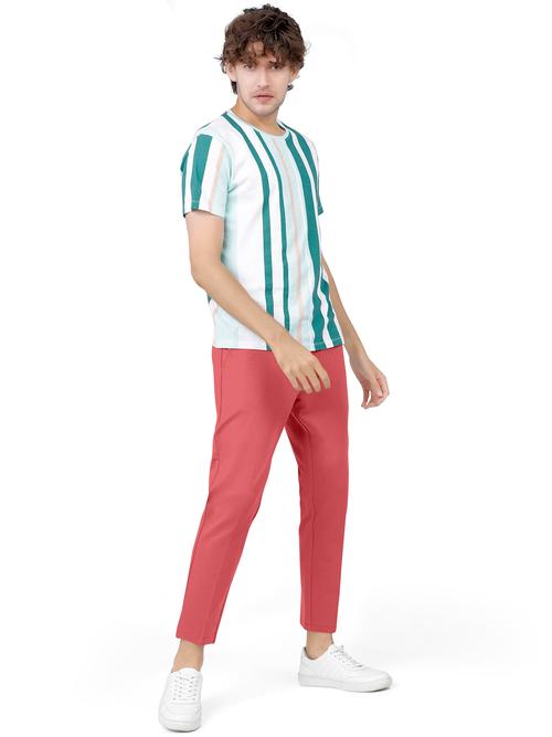 pink lycra blend casual trousers - 19944472 - Very Small Image - 1