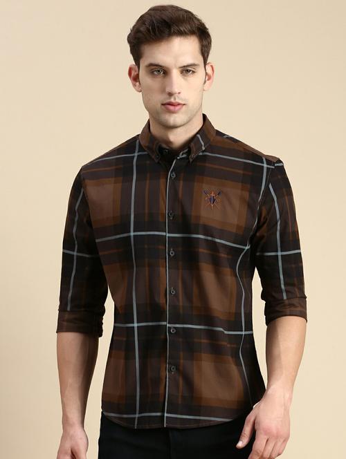 mens checks casual shirt - 19944491 - Very Small Image - 1