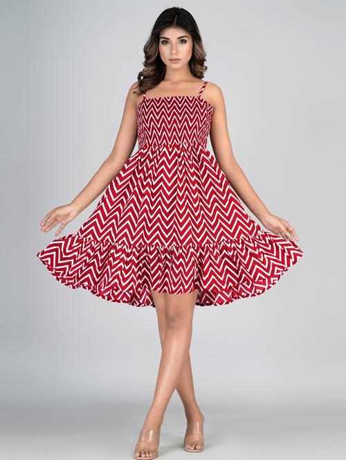 women's tiered dress abstract dress - 19944706 - Very Small Image - 1