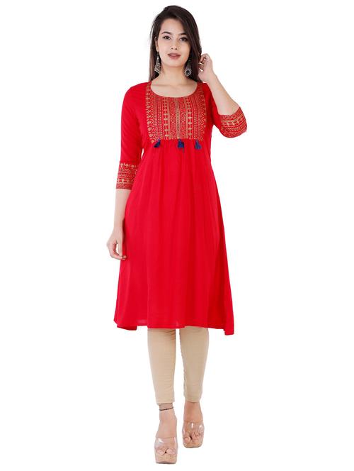 women's flared kurta - 19944761 - Very Small Image - 1