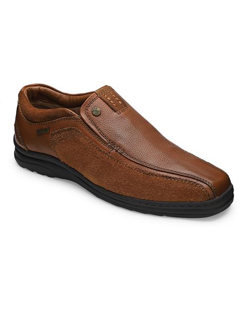tan leather slip on loafers - 19945441 - Very Small Image - 1