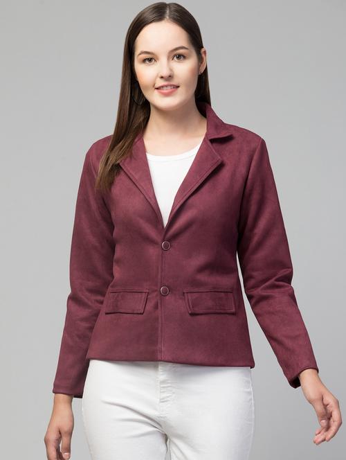 spread collar solid regular jacket - 19945492 - Very Small Image - 1
