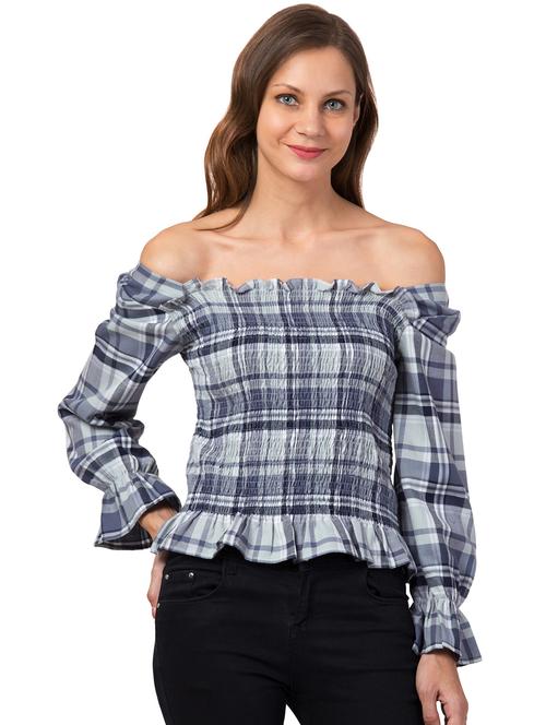 blue checks regular top - 19945535 - Very Small Image - 1