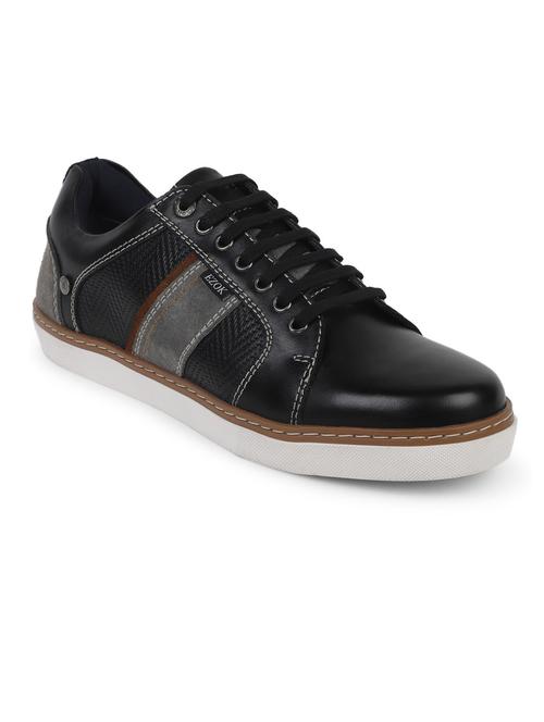 black leather lace up sneakers - 19945712 - Very Small Image - 1