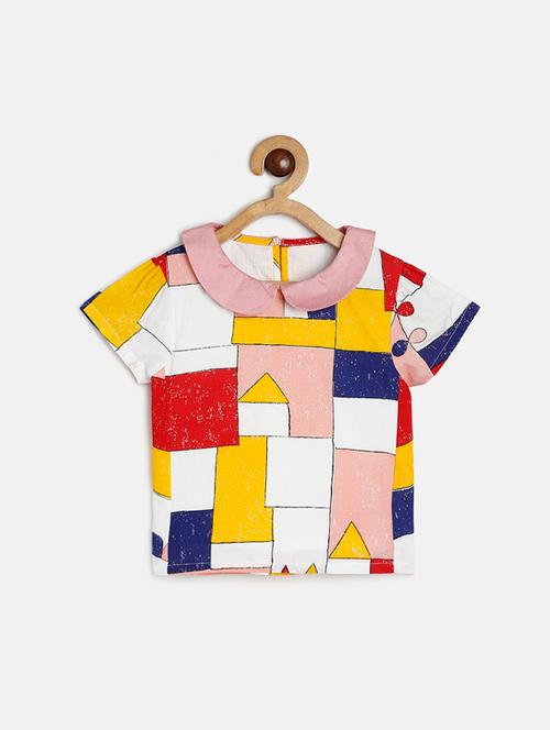 girls printed cotton top - 19945870 - Very Small Image - 1