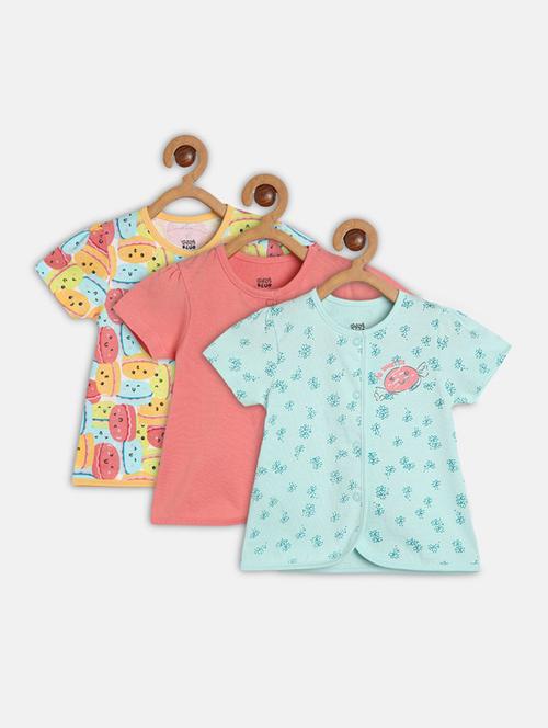 girls printed cotton top combo - 19945889 - Very Small Image - 1