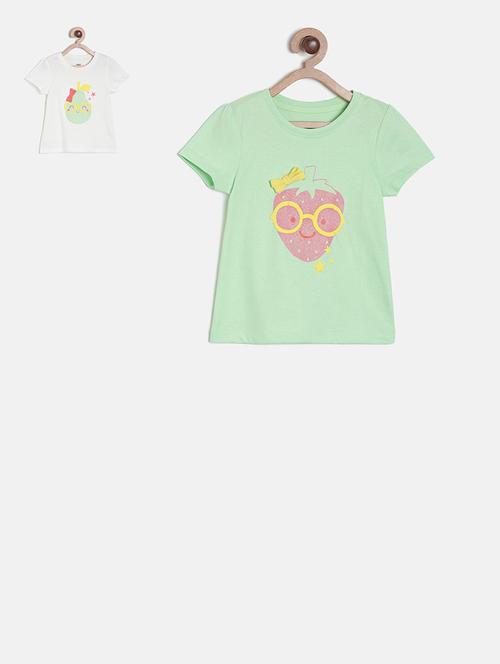 girls printed cotton top combo - 19946047 - Very Small Image - 1