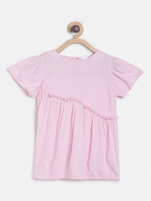 girls round neck short sleeves frock - 19946211 - Very Small Image - 1