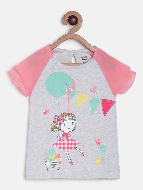 girls crew neck top - 19946300 - Very Small Image - 1