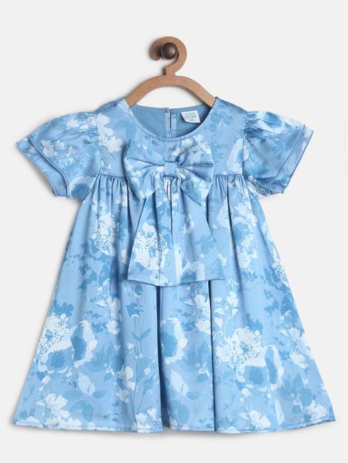 girls round neck long sleeves frock - 19946324 - Very Small Image - 1