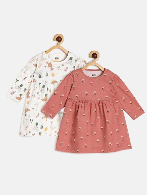 girls pack of 2 cotton frock - 19946404 - Very Small Image - 1