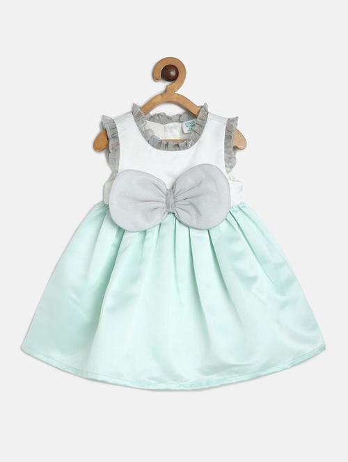girls round neck cap sleeve frock - 19946417 - Very Small Image - 1