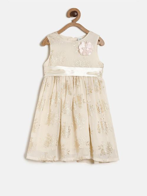 girls round neck printed cotton frock - 19946520 - Very Small Image - 1