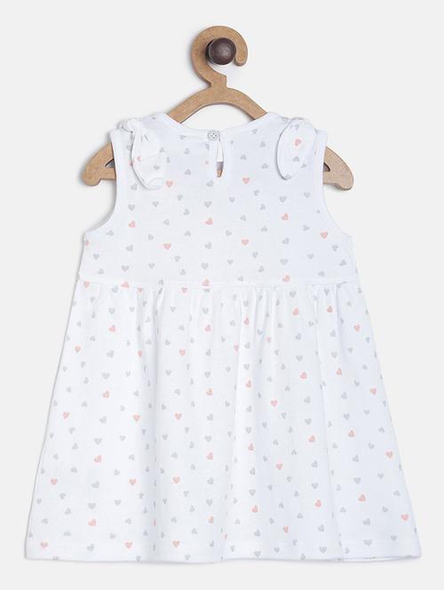 girls round neck printed frock - 19946577 - Very Small Image - 1
