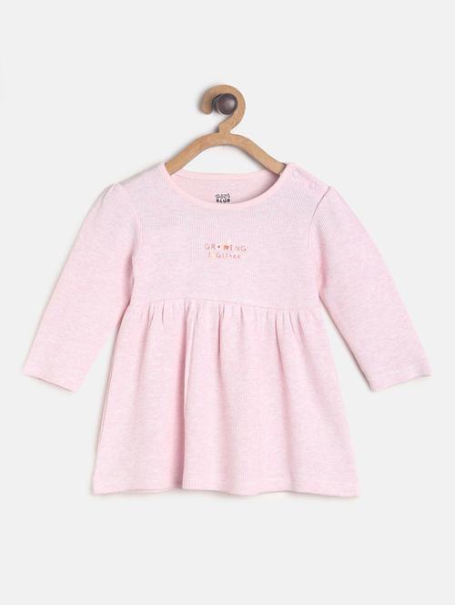 pink solid frock - 19946770 - Very Small Image - 1