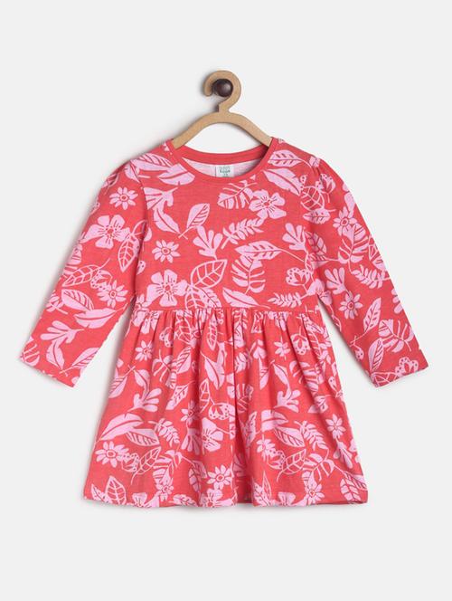 pink printed frock - 19946797 - Very Small Image - 1