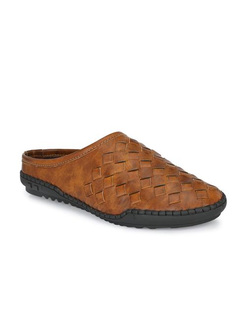 tan synthetic slip on sandals - 19947199 - Very Small Image - 1
