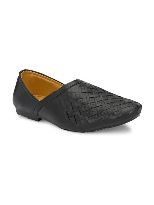 black weave slip on mojari - 19947208 - Very Small Image - 1