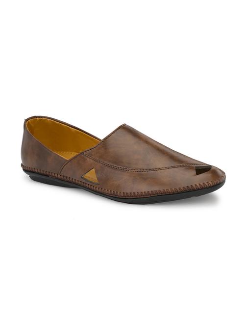 brown cut work slip on mojari - 19947214 - Very Small Image - 1