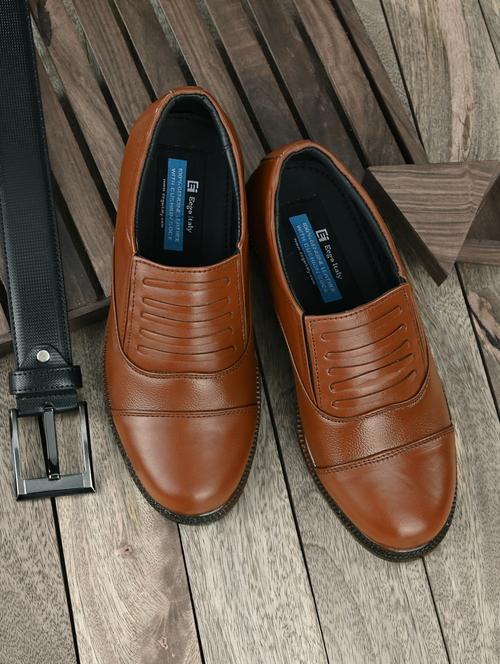 tan leather slip on shoes - 19947273 - Very Small Image - 1
