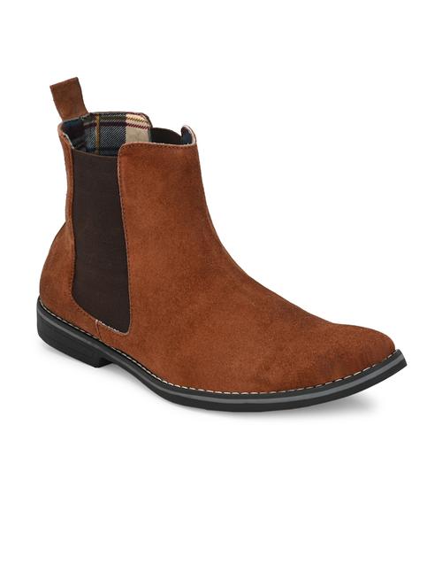 tan leather slip on boots - 19947314 - Very Small Image - 1